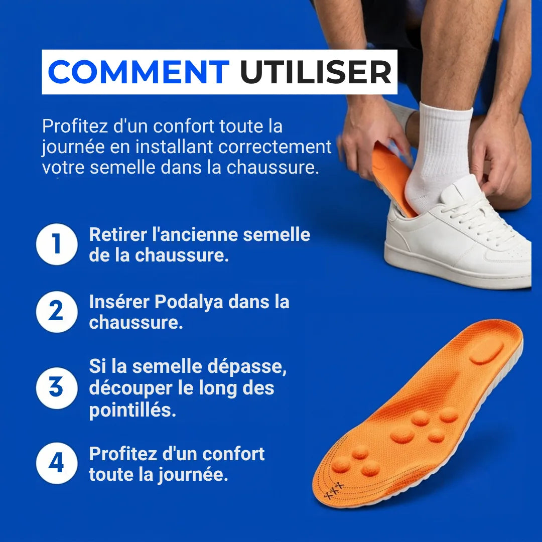 Semelles orthopédiques - soulage les douleurs au talon et la fasciite plantaire