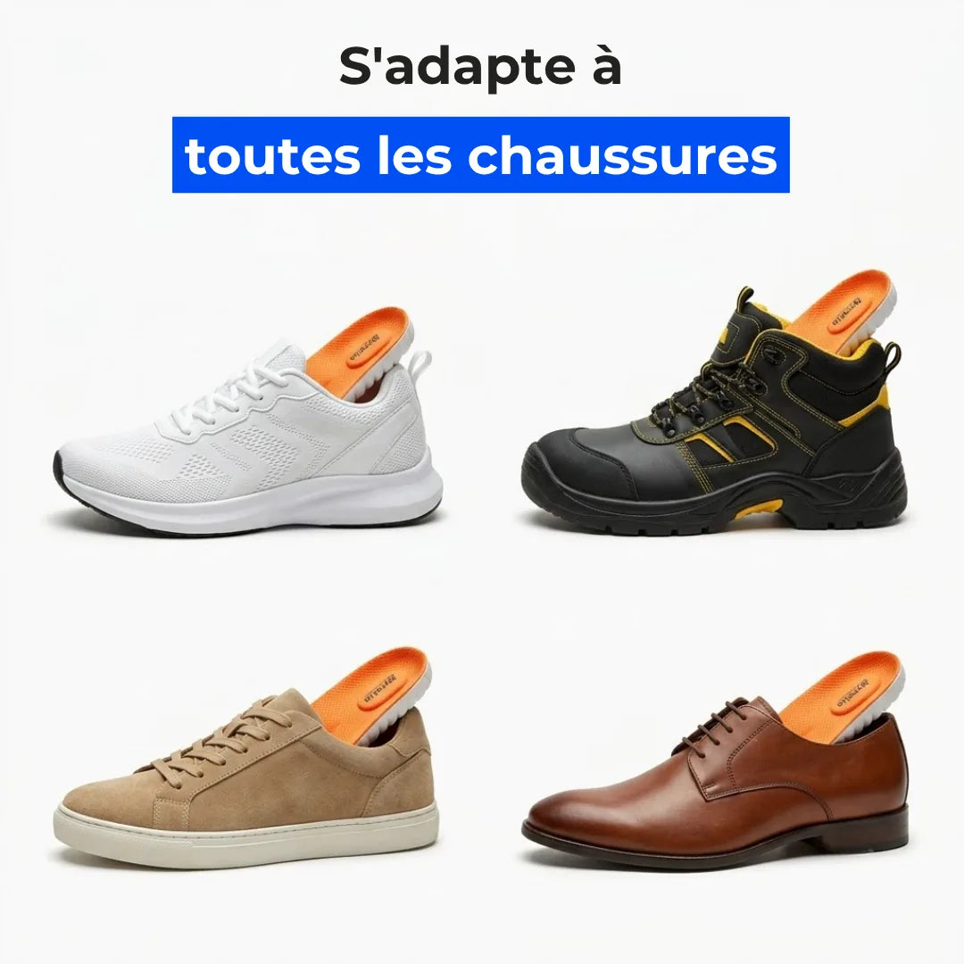 Semelles orthopédiques - soulage les douleurs au talon et la fasciite plantaire